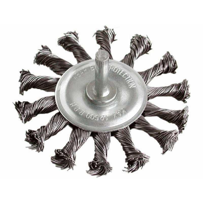 Kartáč okružní, drát 0.5mm, 75mm, stopka pr.6mm, Extol Craft 17039