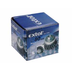 Kartáč hrníčkový M14, drát 0.5mm, 80mm, Extol Craft 17009