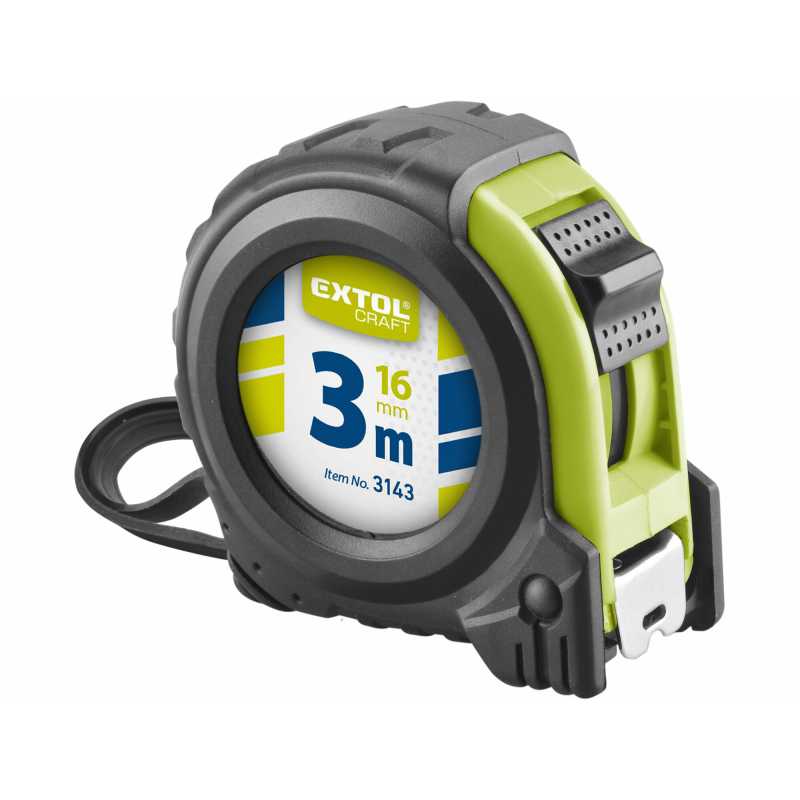 Meter zvinovací, pogumovaný, 3m, Extol Craft 3143