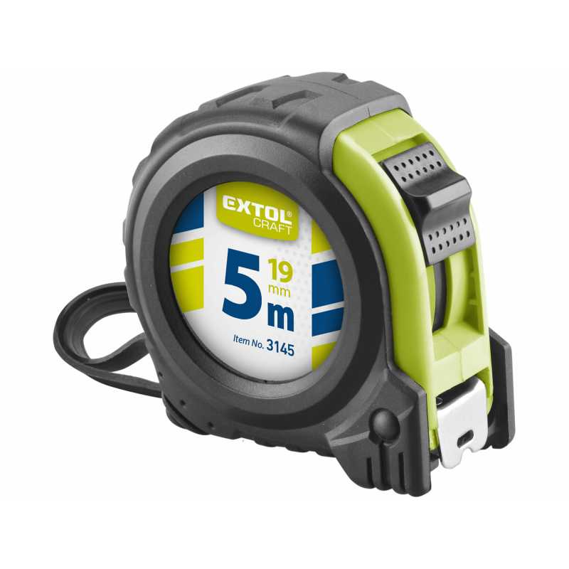 Meter zvinovací, pogumovaný, 5m, 19mm, Extol Craft 3145