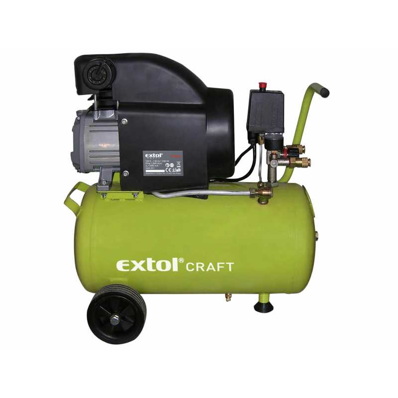 Kompresor olejový, příkon 1500W, prac. tlak 800kPa, Extol Craft 418200