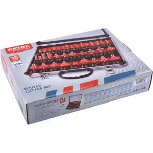 Profilové frézy HSS s SK plátkami, 35-dielna sada, Extol Premium 44040