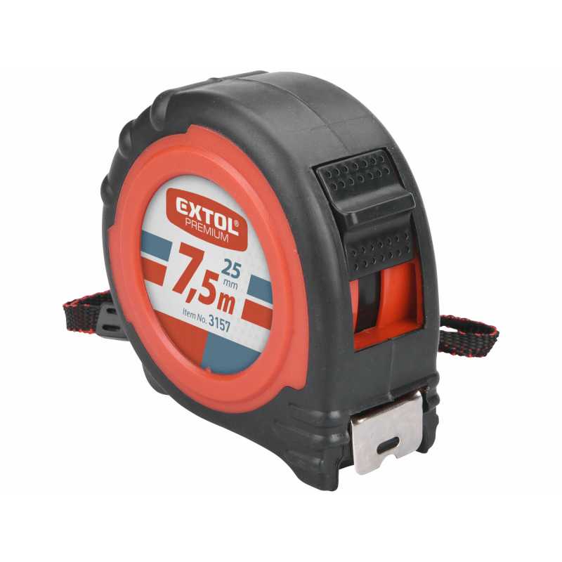 Metr svinovací, pogumovaný, 7,5m, Extol Premium 3157