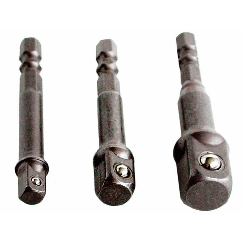 Sada adaptérov, 3-dielna sada, 1/4" na 1/4"-3/8"-1/2", Extol Craft 32600