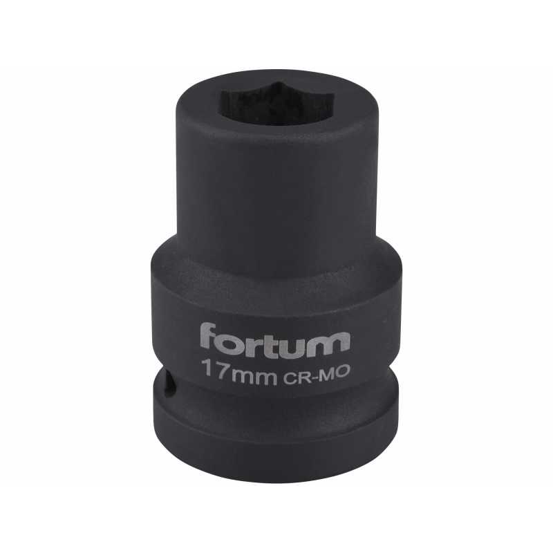Hlavica nástrčná rázová, 3/4'', Cr-V.Mo., 17mm, Fortum, 4703017