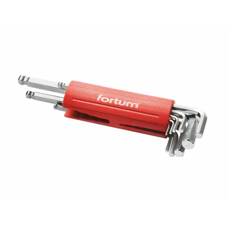 Kľúče imbus zástrčné, 1,5-10mm, 9-dielna sada, Fortum, 4710100