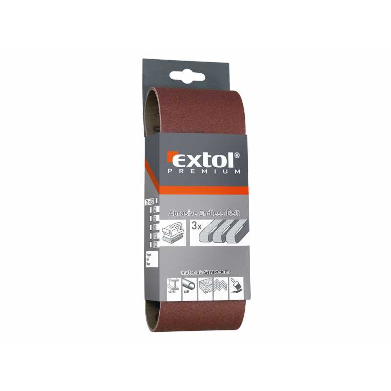 Brúsny pás, P100, 533x76mm, 3ks, Extol Premium 8803530