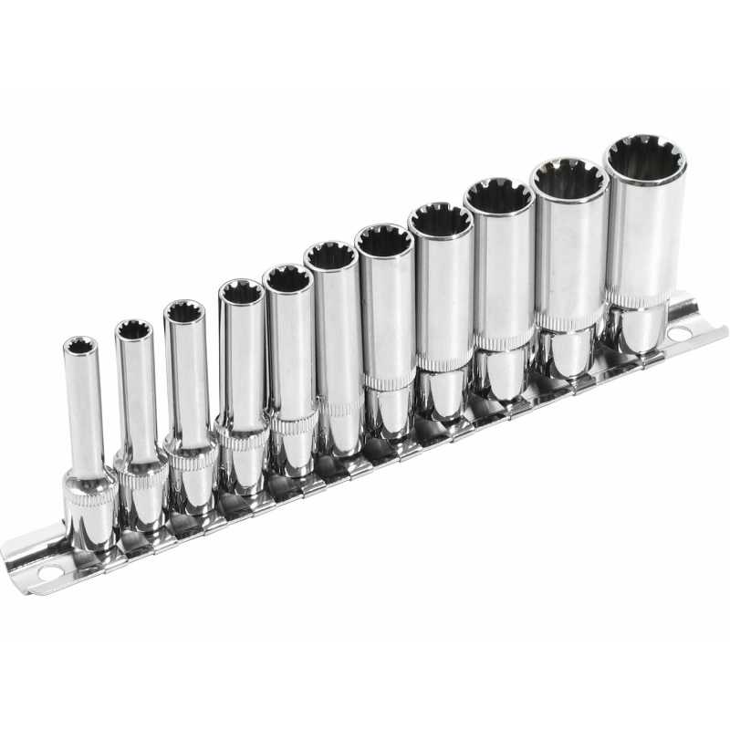 Klíče nástrčné prodloužené MultiLock, 1/4'' 4-13mm, Extol Premium 8818110