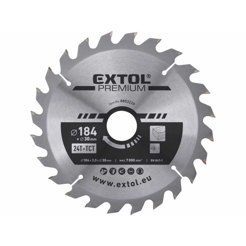 Kotouč pilový, 184x2,2x30mm, 24z, Extol Premium 8803220
