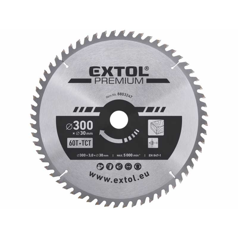 Kotúč pílový 300x2,2x30mm, 60z, Extol Premium 8803247