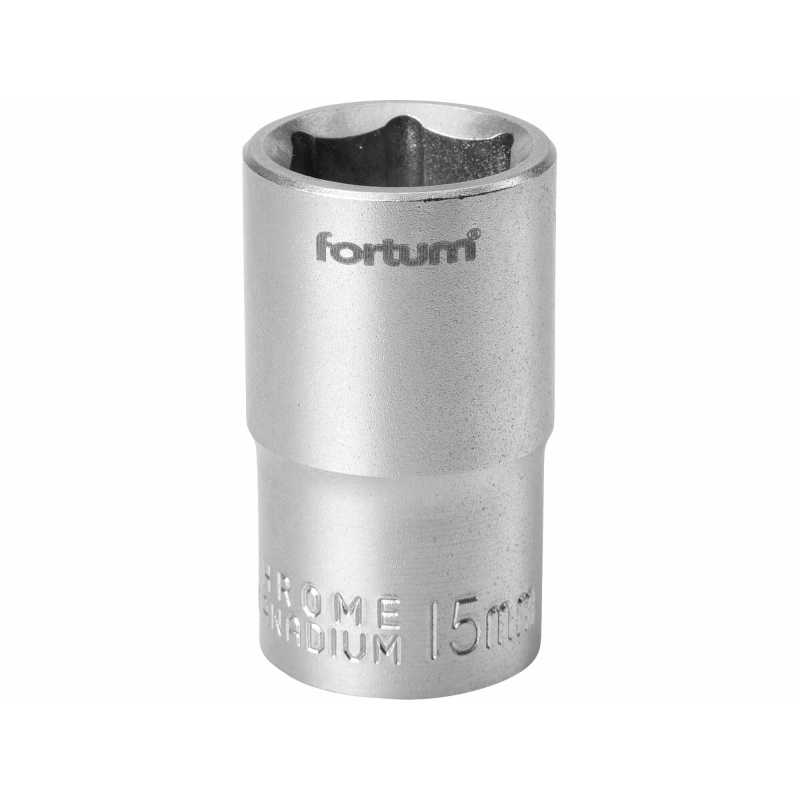 Hlavica nástrčná, 1/2'', 15mm, Fortum, 4700415