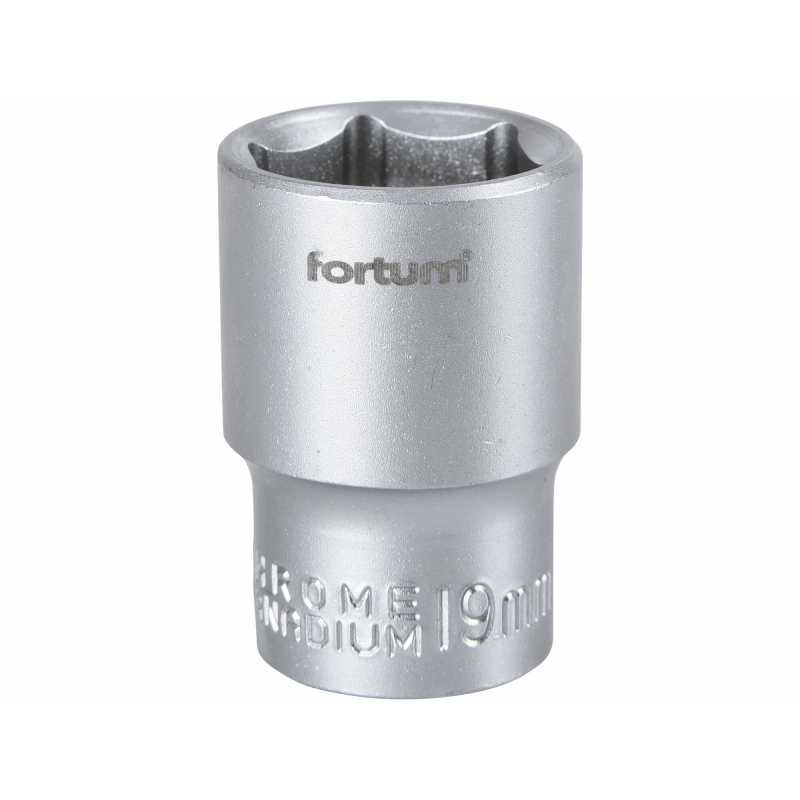 Hlavica nástrčná, 1/2'', 19mm, Fortum, 4700419