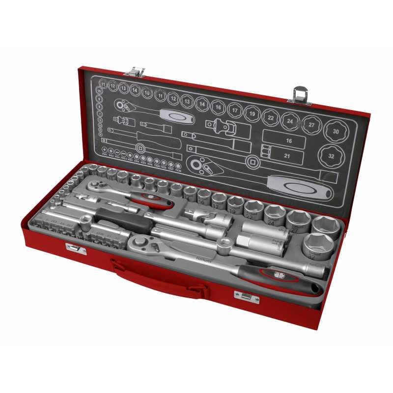 Kľúče nástrčné, 4-32mm, 50-dielna sada, Fortum 4700002