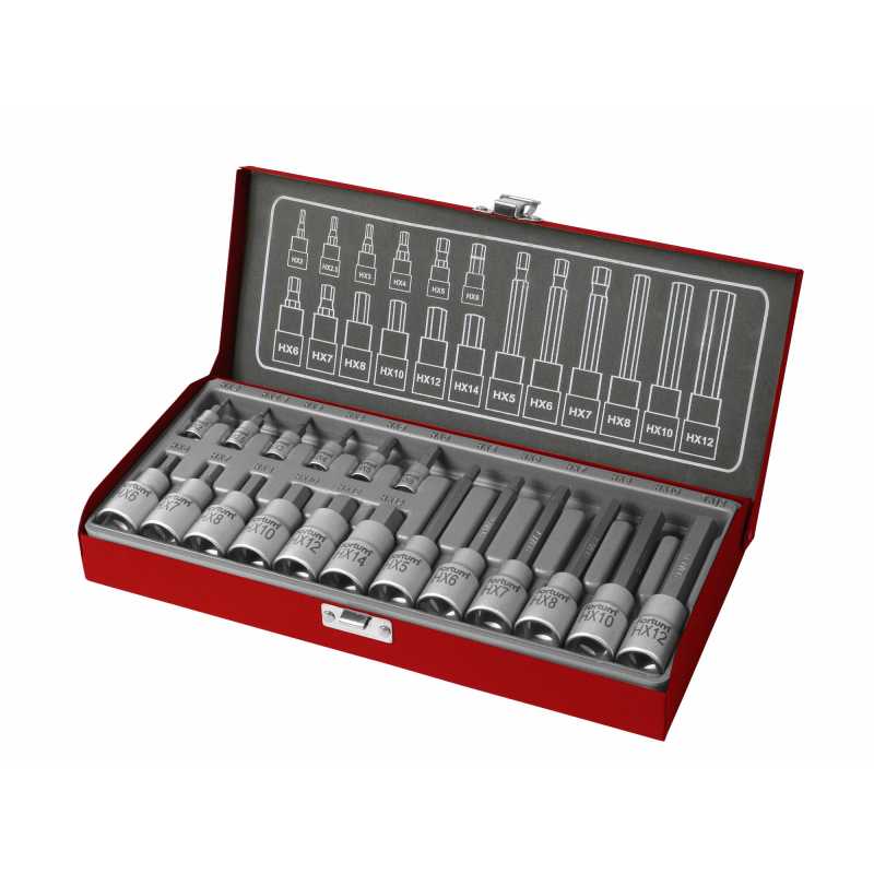 Kľúče zástrčné imbus, 2-14mm, 18-dielna sada, Fortum, 4700008