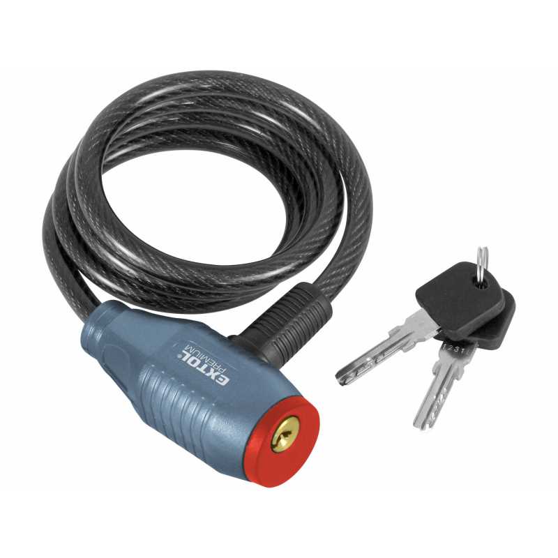 Zámok na bicykel špirálový, 100cmx8mm, Extol Premium 8857814