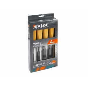 Dláta Cr-V, 4-dílná sada, 6-12-20-25mm, Extol Premium 8812420