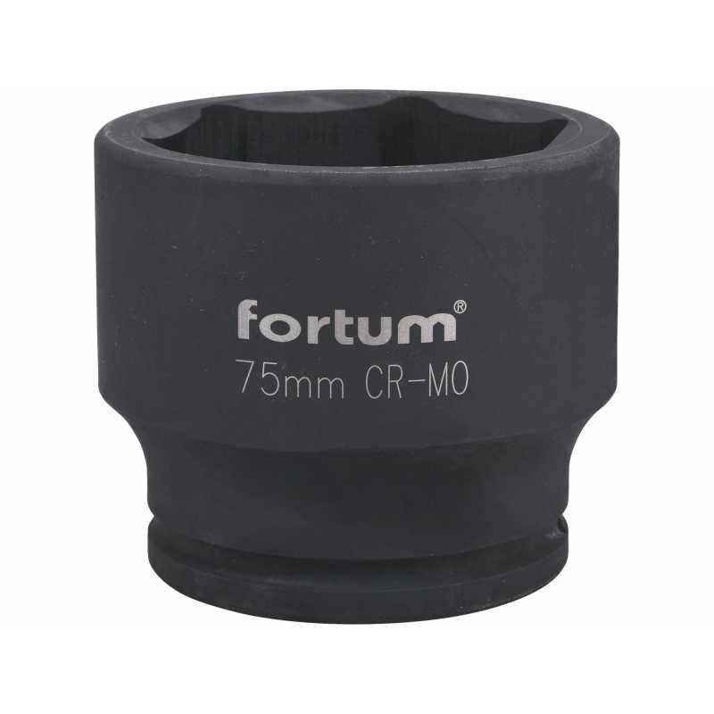 Hlavica nástrčná rázová, 3/4'', Cr-V.Mo., 75mm, Fortum