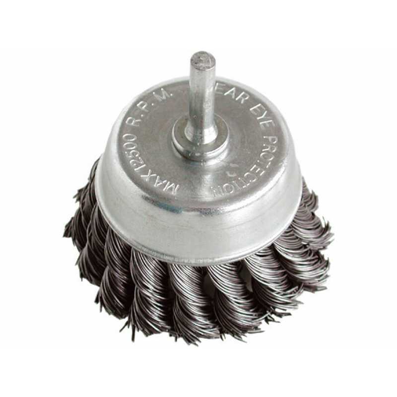 Kartáč hrnčekový, drôt 0.5mm, 75mm, stopka pr.6mm, Extol Craft 17040