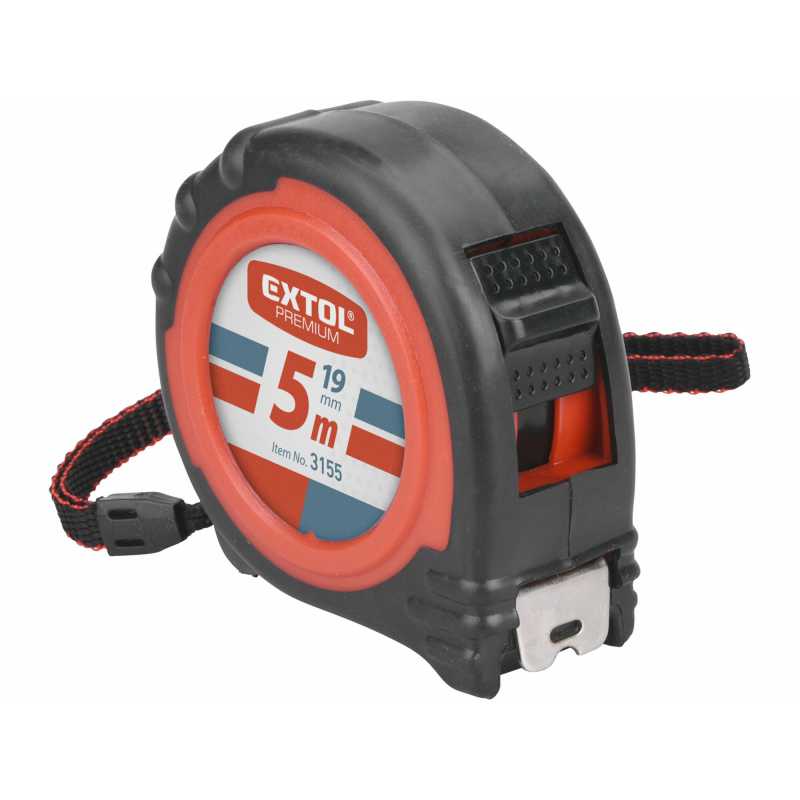 Meter zvinovací, pogumovaný, 5m, Extol Premium 3155