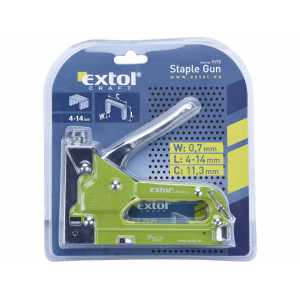 Pistole sponkovací, tloušťka spony 0,7mm, Extol Craft 9175