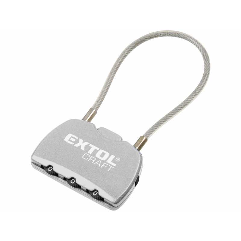 Zámok visiaci lankový, kódovací, na batožinu, Extol Craft 78115