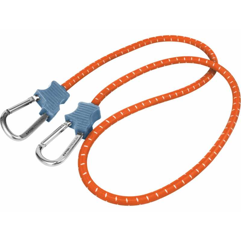 Popruhy elastické s karabinami, 10mmx80cm, Extol Premium 8861112