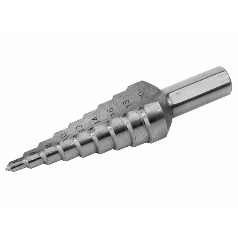 Vrták stupňovitý 4-12mm, stupňování 1mm, 9 otvorů, Extol Premium 8801160