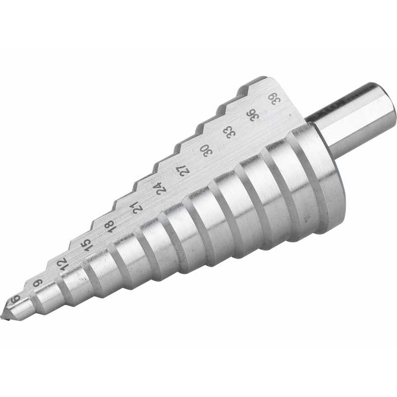 Vrták stupňovitý 6-39mm, stupňování 3mm, 12 otvorů, Extol Premium 8801166