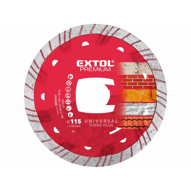 Kotúč rezný diamantový, 115mm, Extol Premium 8803031