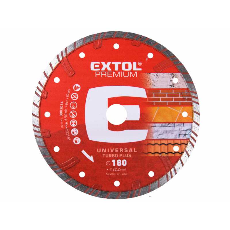 Kotouč řezný diamantový, 180mm, Extol Premium 8803034