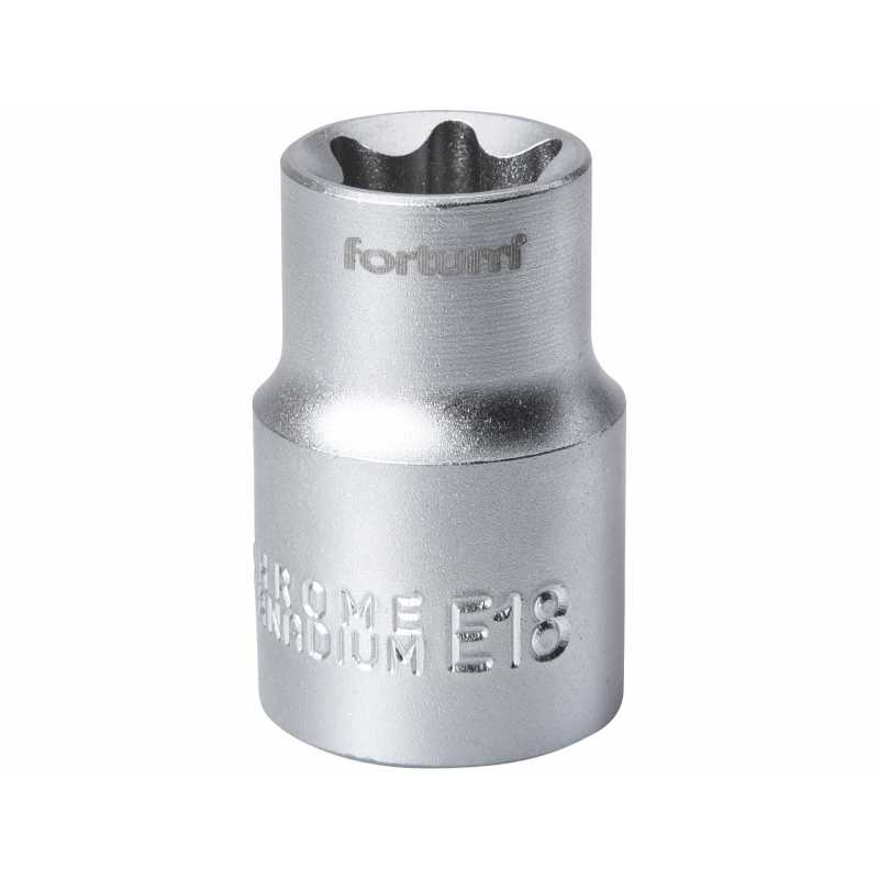 Hlavice nástrčná, 1/2'' vnitřní torx E18, Fortum, 4700703