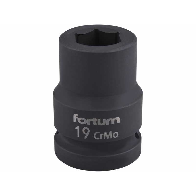 Hlavica nástrčná rázová, 3/4'', Cr-V.Mo., 19mm, Fortum, 4703019