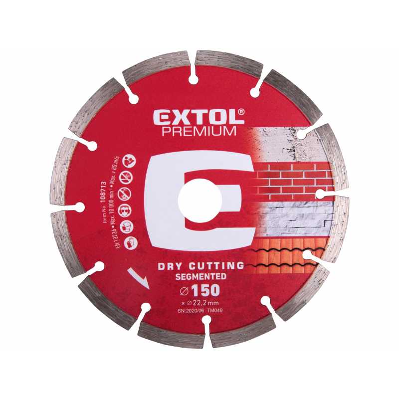 Kotouč řezný diamantový segmentový 150mm, Extol Premium 108713