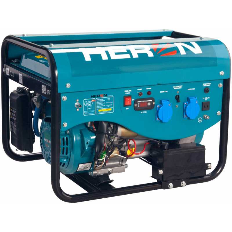 Elektrocentrála benzinová a plynová, 1F, 2,4kW, 230V, el. start, HERON 8896317