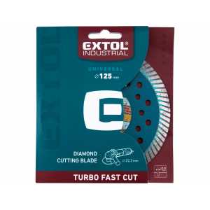 Kotúč rezný diamantový Turbo Fast, 125mm, Extol Industrial 8703052