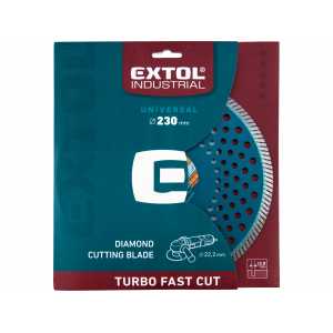 Kotúč rezný diamantový Turbo Fast, 230mm, Extol Industrial 8703055