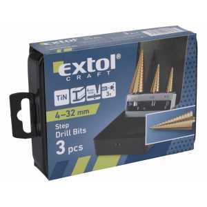 Vrtáky stupňovité sada 3ks, Extol Craft 20090