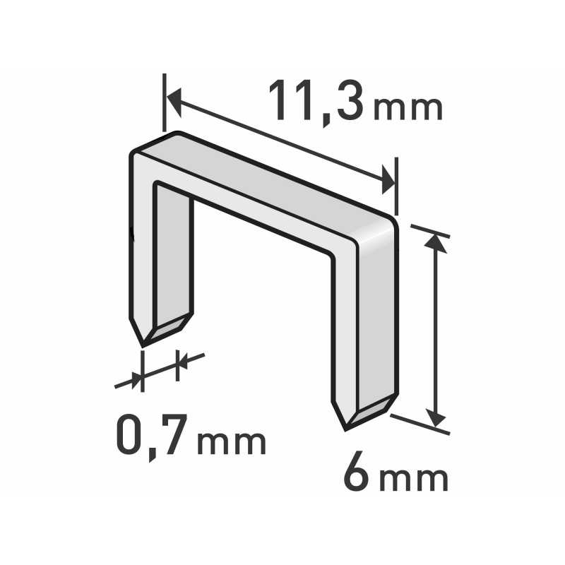 Spony 6mm, balenie 1000ks, Extol Premium 8852501