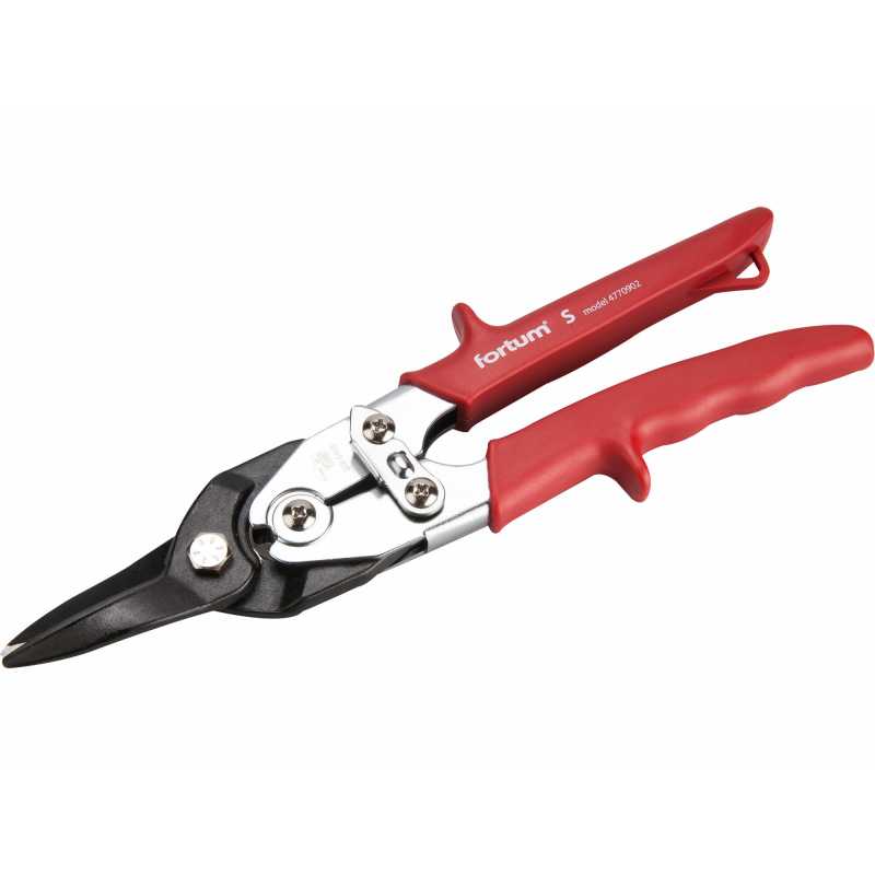 Nožnice na plech prevodové rovné, 255mm, CrMoV, FORTUM 4770902