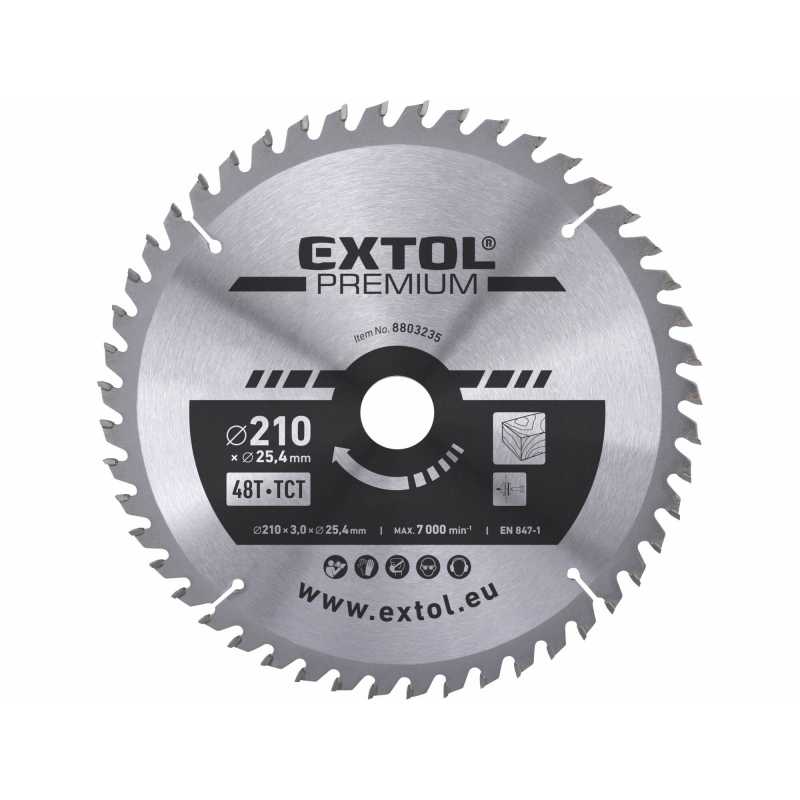 Kotúč pílový 210x2,6x25,4mm, 48zubov, Extol Premium 8803235