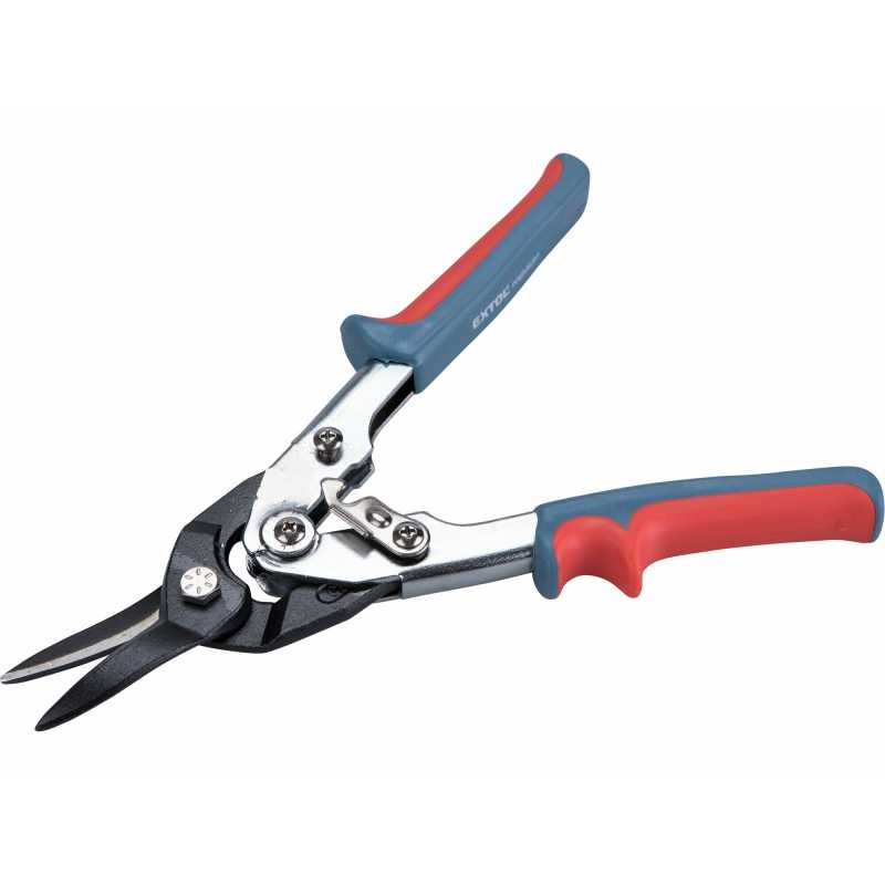 Nůžky na plech převodové rovné, 255mm, pro stříhání rovně, CrMoV, EXTOL PREMIUM 48100