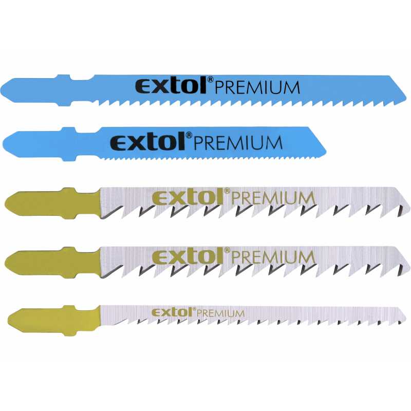 Listy do přímočaré pily, 5 typů, Extol Premium 8805100