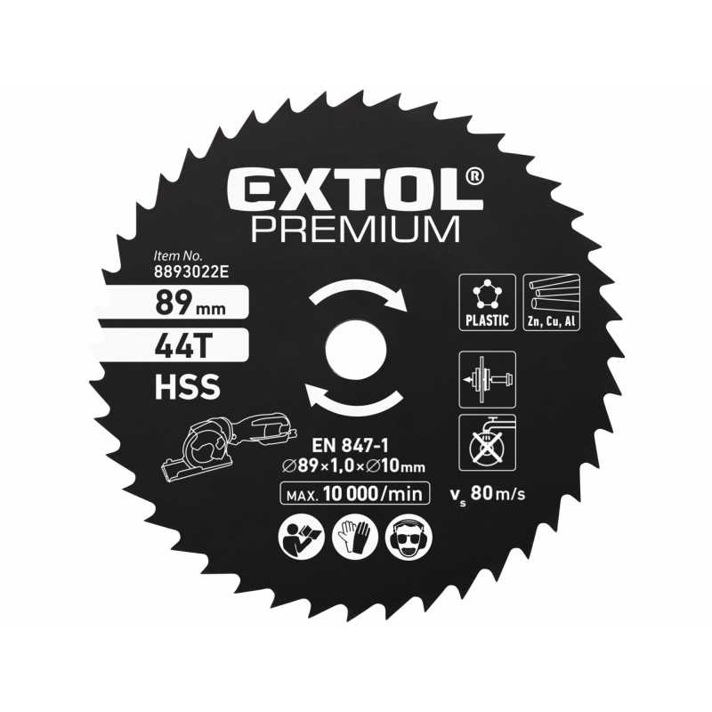 Kotúč pílový na kov, pr. 89mm, 44Z ,Extol Premium 8893022E