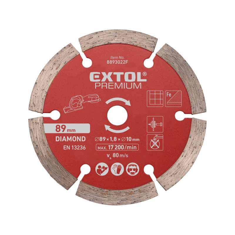 Kotúč diamantový, pr. 89mm, pre 8893022, Extol Premium 8893022F
