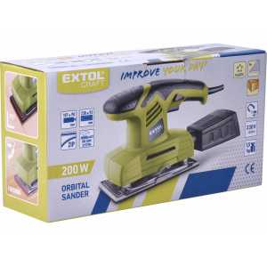 Bruska vibrační, příkon 200W, Extol Craft 407115