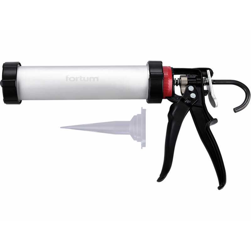 Pistole na tmel zavřená hliníková, 229mm, Fortum 4770826