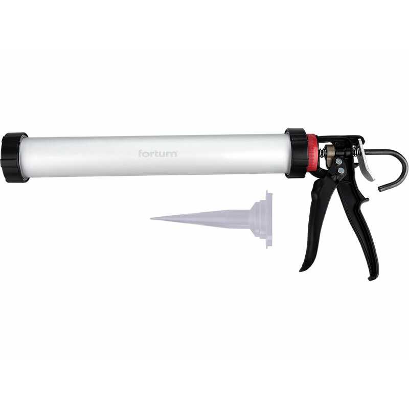 Pištoľ na tmel zatvorená hliníková, 380mm,Fortum 4770827