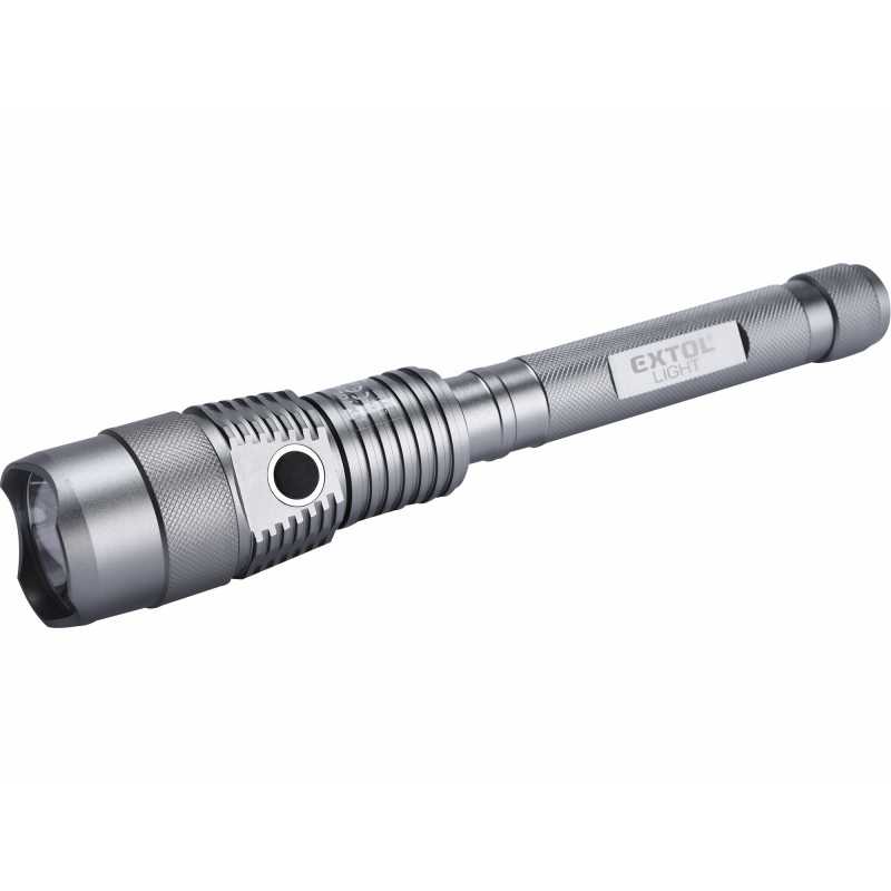 Svítilna T6 CREE LED, 800lm, 2x1500mAh, délka 270mm, Extol Craft 43124