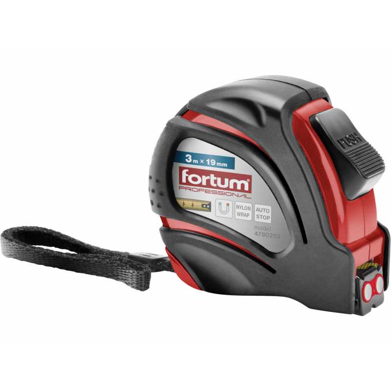 Meter zvinovací, 3m, šírka pásu 19mm, FORTUM 4780203