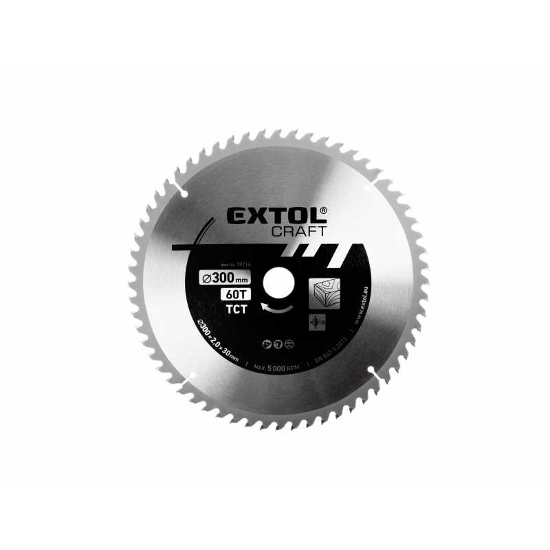 Kotúč pílový s SK plátkami 300x2.2x30mm 60Z, Extol Craft 19116